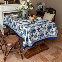 Nappe Bleu Imperméable avec Motif Floral