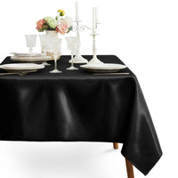 Nappe Carree Noire Effet Satiné Élégant