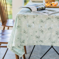 Nappe Florale en Coton Style Coréen — Fleuri Vert