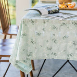 Nappe Florale en Coton Style Coréen — Fleuri Vert
