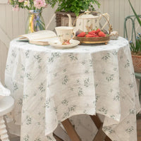 Nappe Florale en Coton Style Coréen