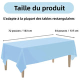 Nappe Jetable Rectangulaire en Plastique Imperméable