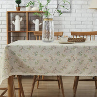 Nappe en Lin Chic Décorée de Fleurs