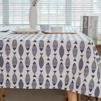 Nappe en Lin Classe Imprimé Poisson