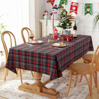 Nappe de Noël à Carreaux en Coton et Polyester — Bleu
