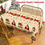 Nappe de Noël Vintage Cloches et Poinsettias