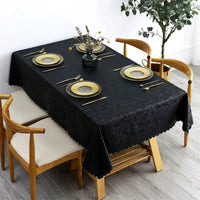 Nappe Noir Rectangulaire et Imperméable Élégante