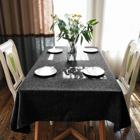 Nappe Noire et Rectangulaire en Lin