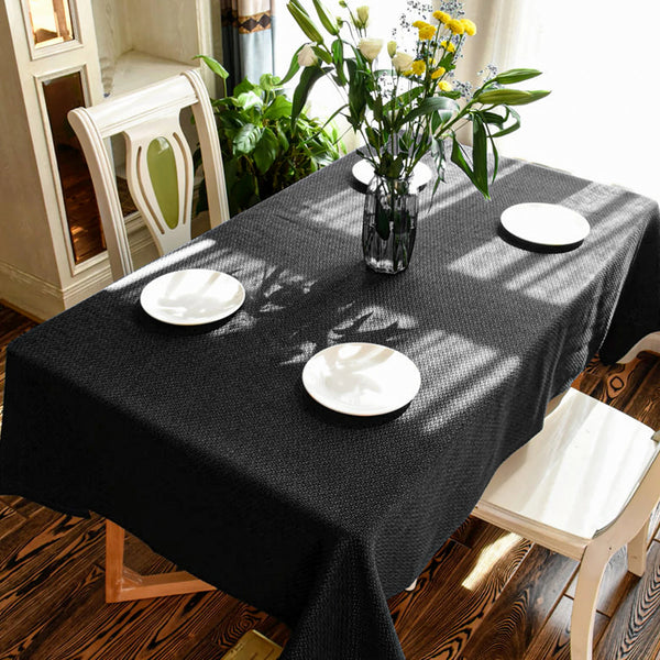 Nappe Noire et Rectangulaire en Lin