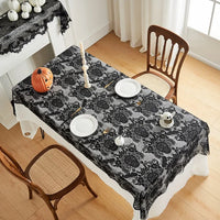 Nappe Noire Thème Halloween avec Dentelle