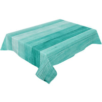 Nappe en Plastique Rectangulaire Bleue Turquoise, sur un fond blanc.