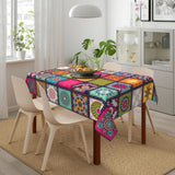 Nappe en Polyester Colorée aux Motifs Mandala