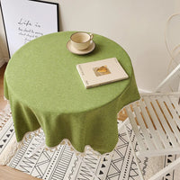 Nappe en Polyester Verte Chic et Raffinée sur une table ronde