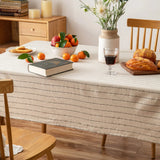 nappe beige à rayures horizontales foncées