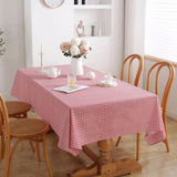 Nappe Rectangulaire en Coton à Carreaux — Rouge Fin