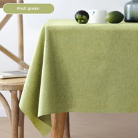 Nappe Rectangulaire en Coton et Lin Résistante aux Taches — Vert Pomme