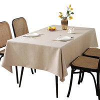 Nappe Rectangulaire en Coton et Lin Résistante aux Taches