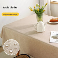 Nappe Rectangulaire en Coton et Lin Résistante aux Taches