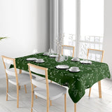 nappe à motif sapin sur une table rectangulaire 