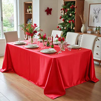 Nappe Rectangulaire en Satin — Rouge