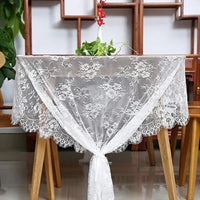 Nappe Rustique en Dentelle Blanche Brodée