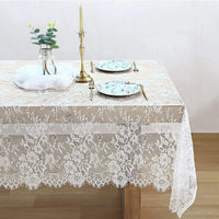 Nappe Rustique en Dentelle Blanche Brodée