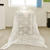 Nappe Rustique en Dentelle Blanche Brodée