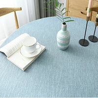 Nappe de Table Ronde Bleue et Artisanale