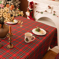 Nappe Table Rouge et Rectangulaire de Noël