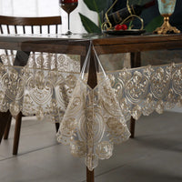 Nappe de Table Transparente avec Dentelle