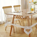 Nappe Transparente Rectangulaire avec Dentelle