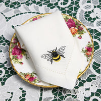 Serviette de Table avec Abeille Brodée