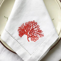 Serviette de Table avec Corail Brodé