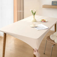 Sous Nappe Beige et Rectangulaire en Simili Cuir